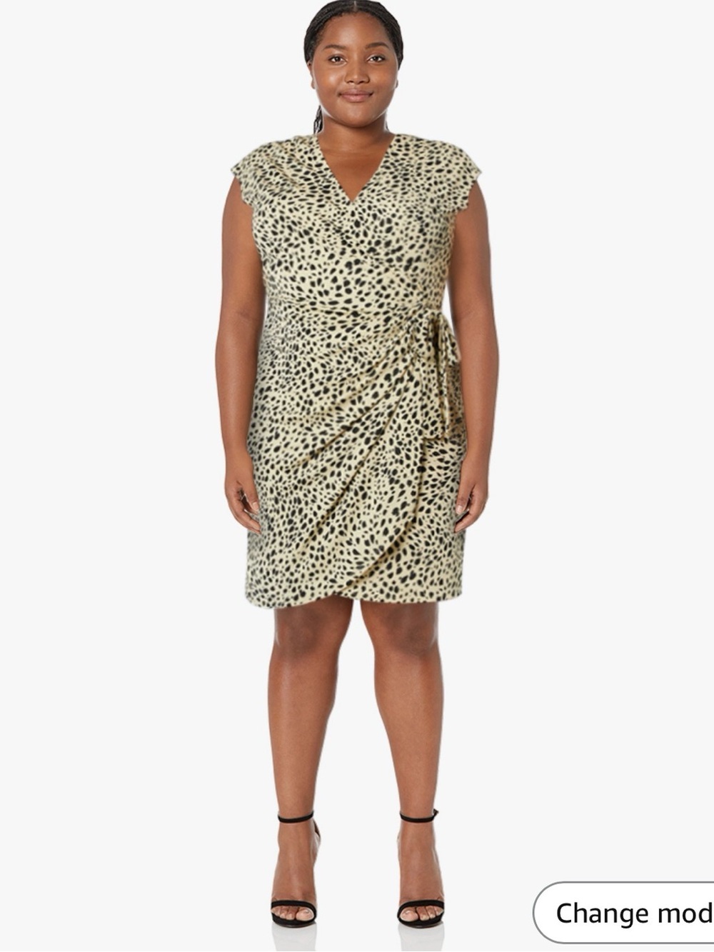 Amazon Essentials Dress Leopard Print Beige Black Spot ANIMAL Print NWT Size 2X